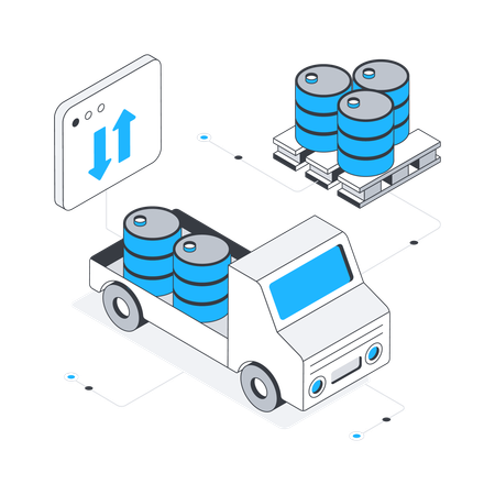 Barrels Delivery  Illustration