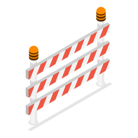 Barreras de tráfico  Ilustración
