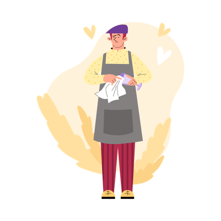 Bartender man  Illustration