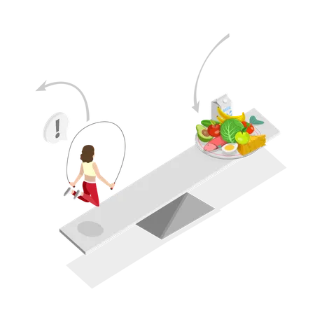 Basal Metabolic Rate and Metabolism Level Scale  Illustration