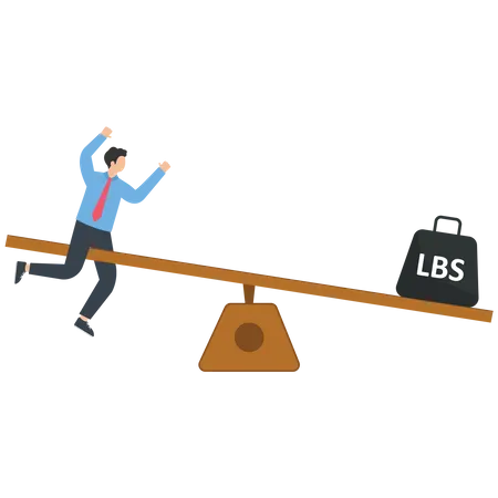 Báscula de peso de LBS  Ilustración
