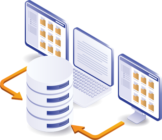 Base de datos de tecnología de la información informática  Ilustración