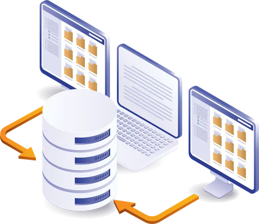 Base de datos de tecnología de la información informática  Ilustración