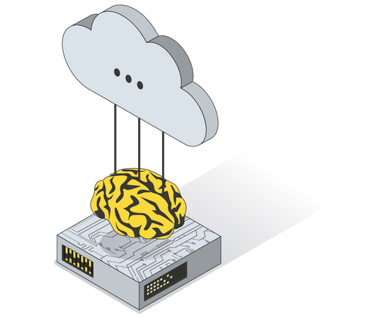 Base de datos en la nube ai  Ilustración