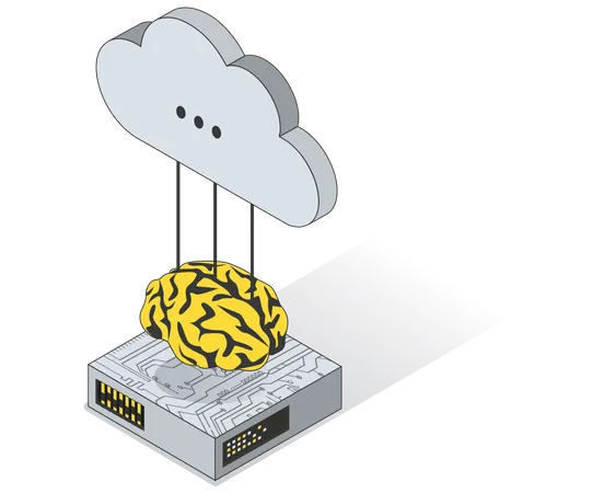 Base de datos en la nube ai  Ilustración