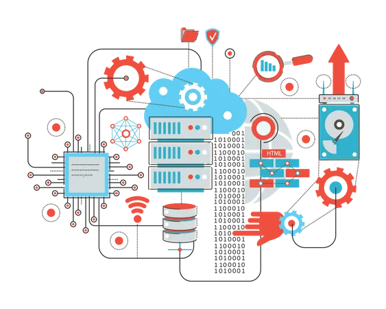 Base de données cloud  Illustration