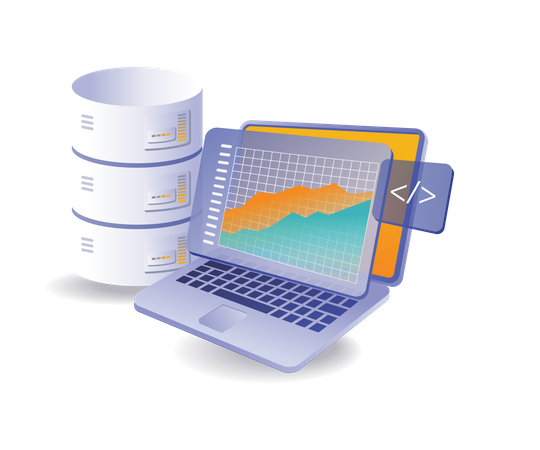 Base de données d'analyse commerciale  Illustration