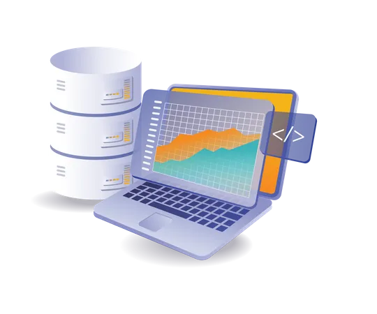 Base de données d'analyse commerciale  Illustration