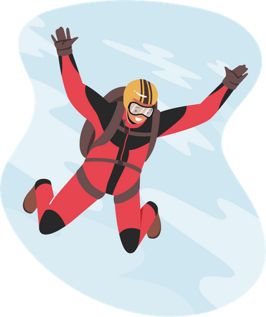 Activités extrêmes de base jump  Illustration