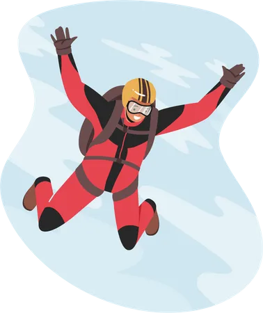 Base Jumping Extreme Activities  Illustration