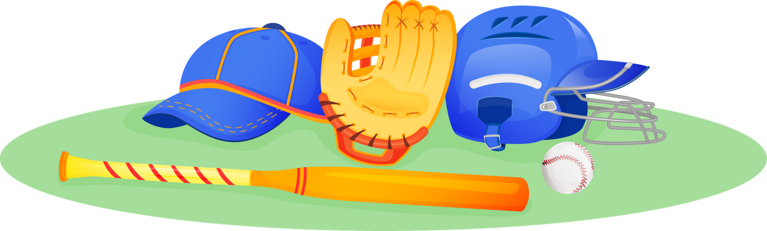 Baseballausrüstung  Illustration