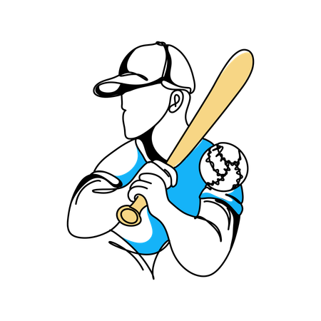 Baseball Batter  Illustration