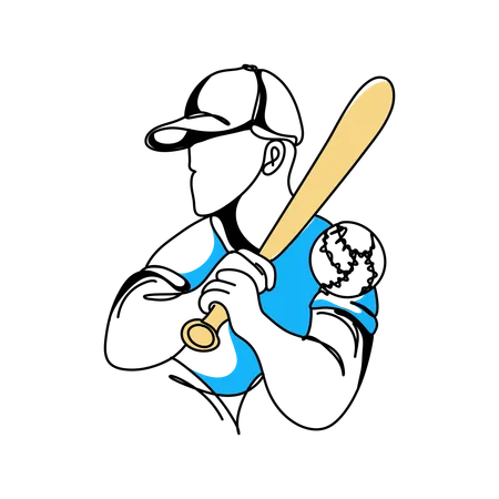 Baseball Batter  Illustration