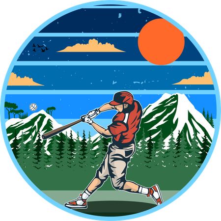 Baseball Club Play Everywhere  Illustration