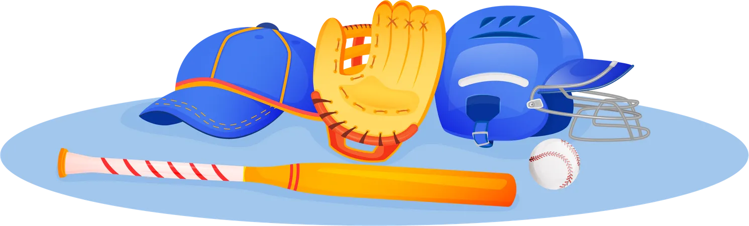 Baseball Equipment  Illustration