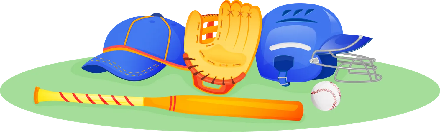 Baseball gear Illustration