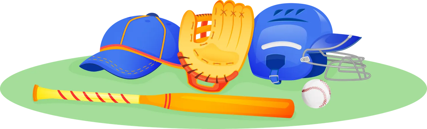 Baseball gear  Illustration