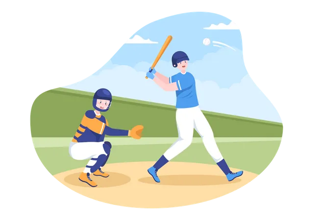 Baseball Match  Illustration