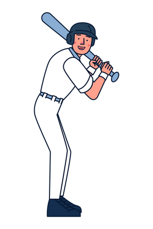 Baseball Player Illustration
