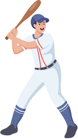 Baseball Player  Illustration