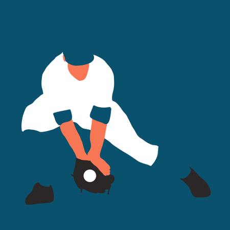 Baseball player better on field  Illustration