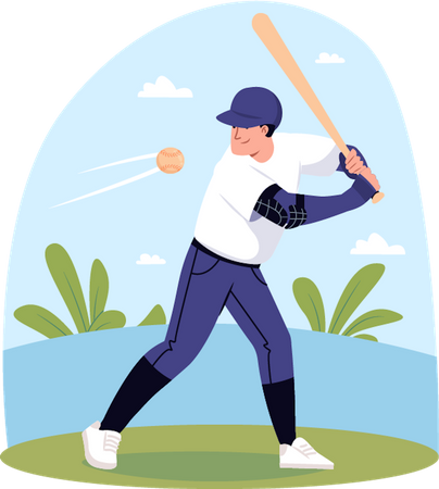 Baseball Player  Illustration