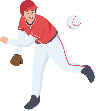 Baseball Player  Illustration