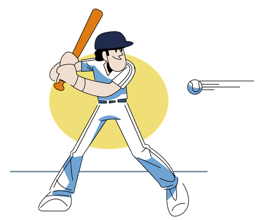 Baseball player  Illustration