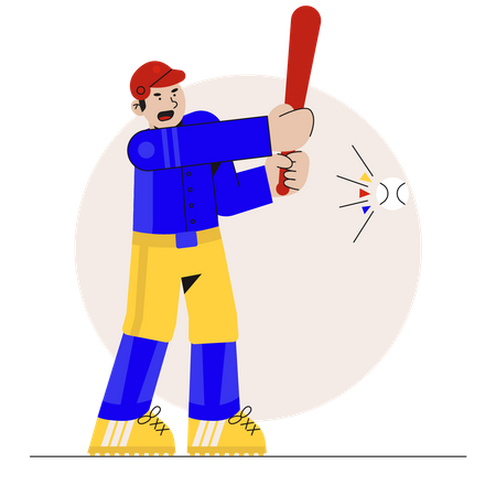 Baseball Player  Illustration