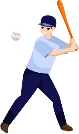 Baseball Player  Illustration