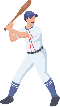 Baseball Player  Illustration