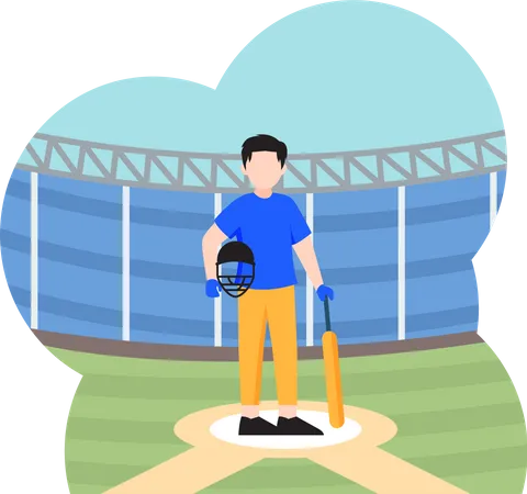 Baseball Player  Illustration