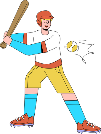 Baseball player  Illustration