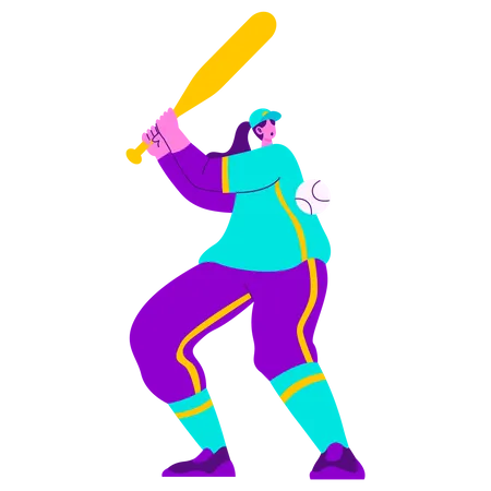 Baseball player  Illustration