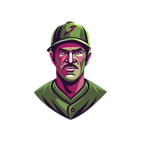 Baseball Player  Illustration