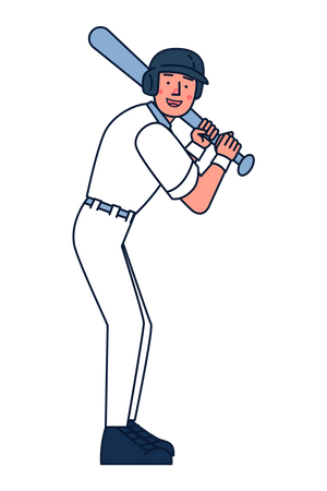 Baseball Player  Illustration