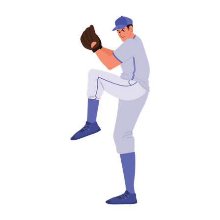 Baseball Player  Illustration