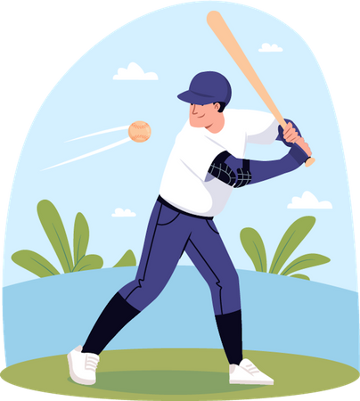 Baseball Player  Illustration