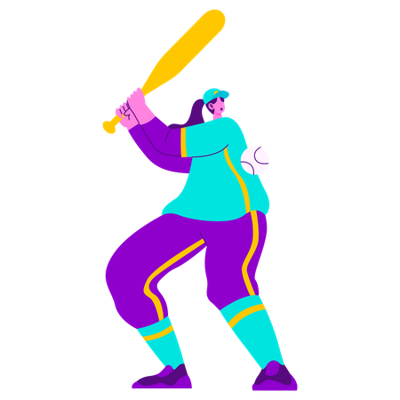 Baseball player  Illustration