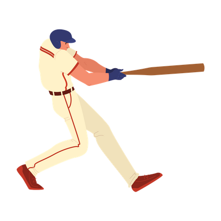 Baseball player with bat  Illustration