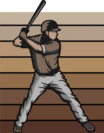 Baseball players  Illustration