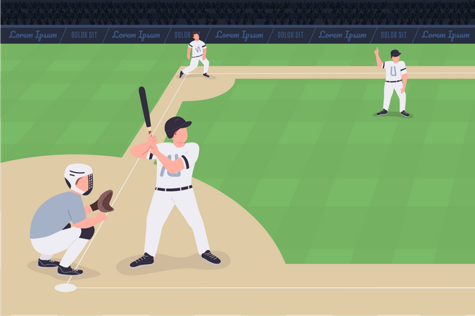 Baseballspiel  Illustration