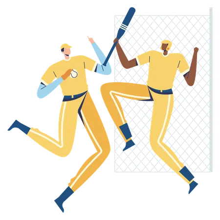 Baseball-Team bei der Siegesfeier  Illustration