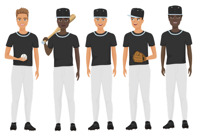 Baseball team  Illustration