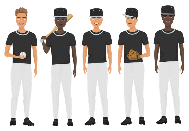 Baseball team  Illustration