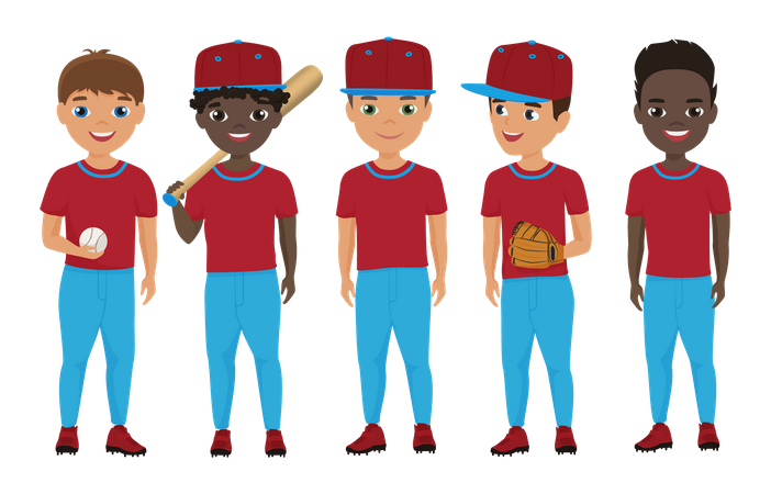 Baseball team  Illustration