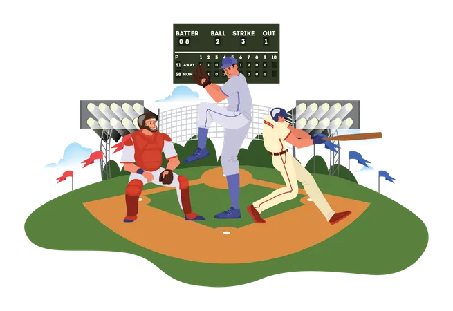 Baseball-Turnier  Illustration