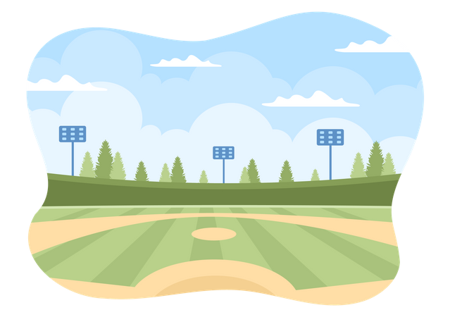 Baseballplatz  Illustration