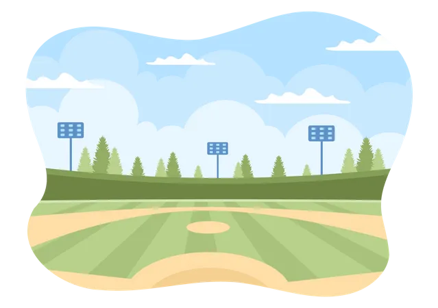 Baseballplatz  Illustration