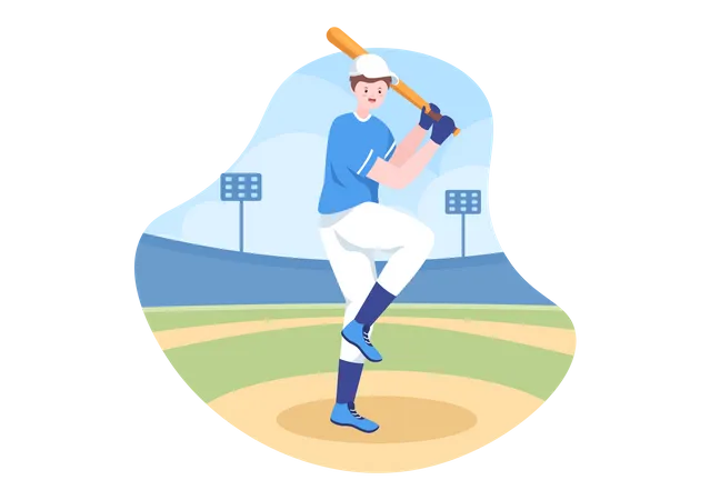 Baseballspieler  Illustration